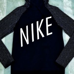 🆕NIKE BLACK & WHITE XS POLKA DOT HOODIE